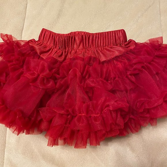 First Impressions Baby Girl Sweater/Ruffled Skirt & Black Velvet Shoes - Picture 12 of 13